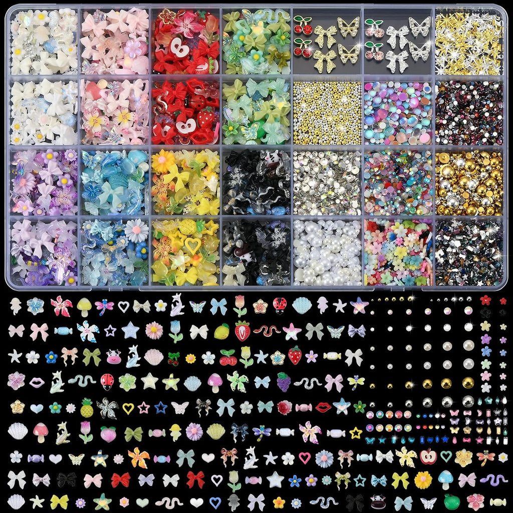 9000 Pcs Nail Art Gems Charms Set for Nails Design & Decoration