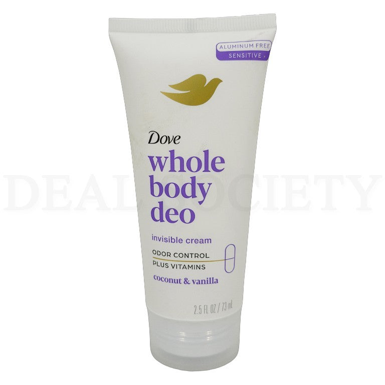 Whole Body pH Balancing Cream Deodorant with Coconut & Vanilla - 6 Pack 2.5oz