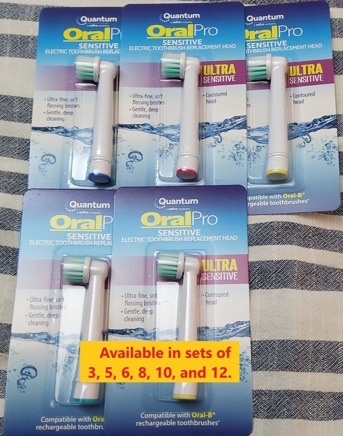 Ultra Soft Sensitive Gum Care Electric Toothbrush Head Replacement - Pack of 5