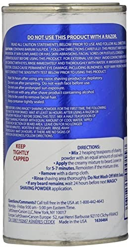Regular Strength Shaving Powder 5 oz - Pack of 5 for Easy & Smooth Shaving