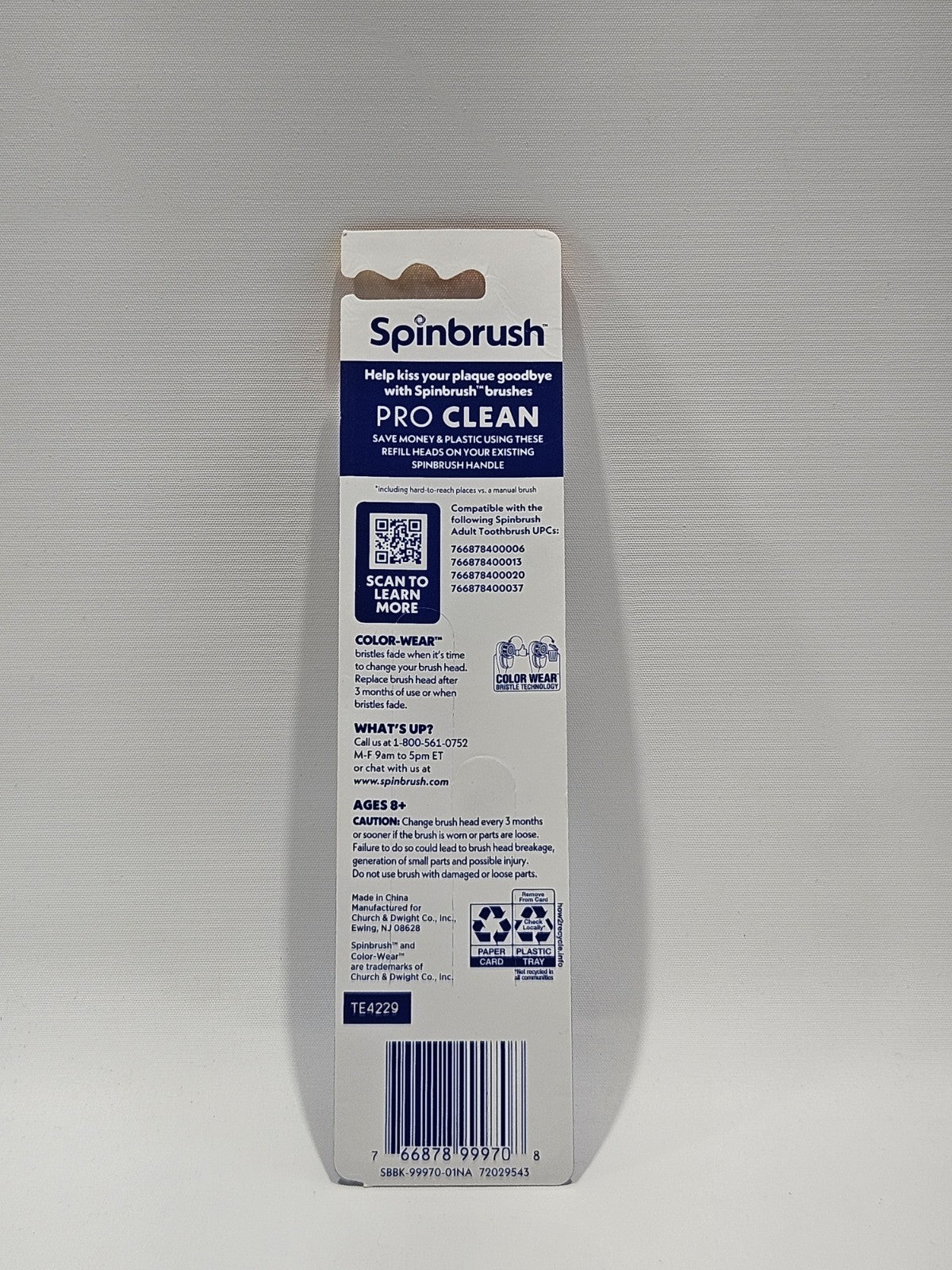 Spinbrush Pro Clean Replacement Brush Heads - Soft Bristles