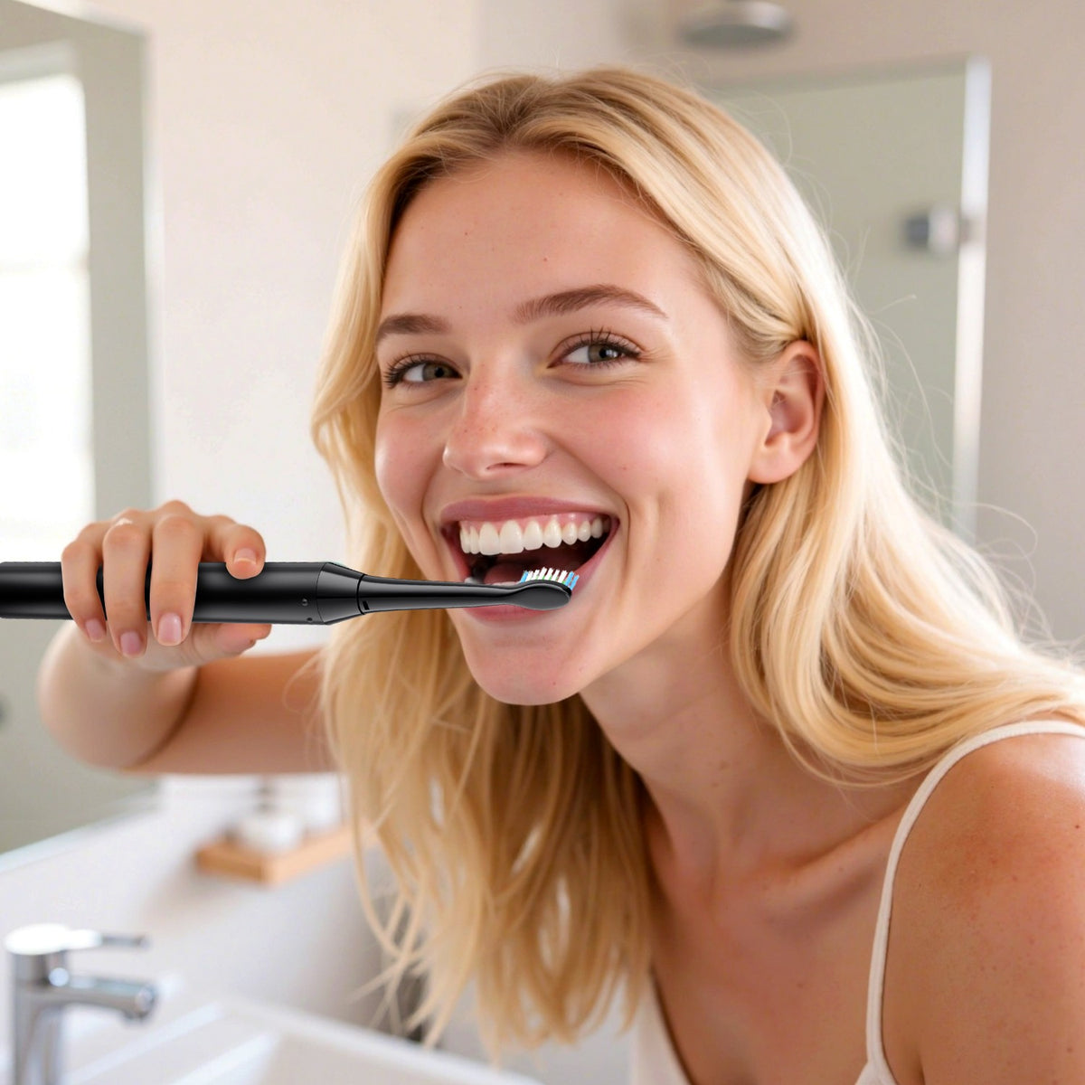 Rechargeable Electric Toothbrush with 8 Brush Heads & 5 Modes - Travel Case