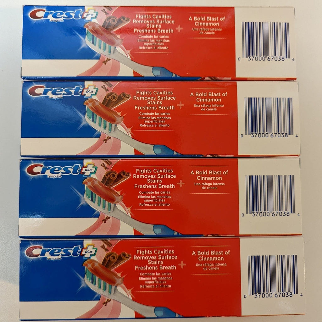 Crest Plus Complete Whitening Cinnamon Rush Toothpaste 4 Pack - 5.4 oz