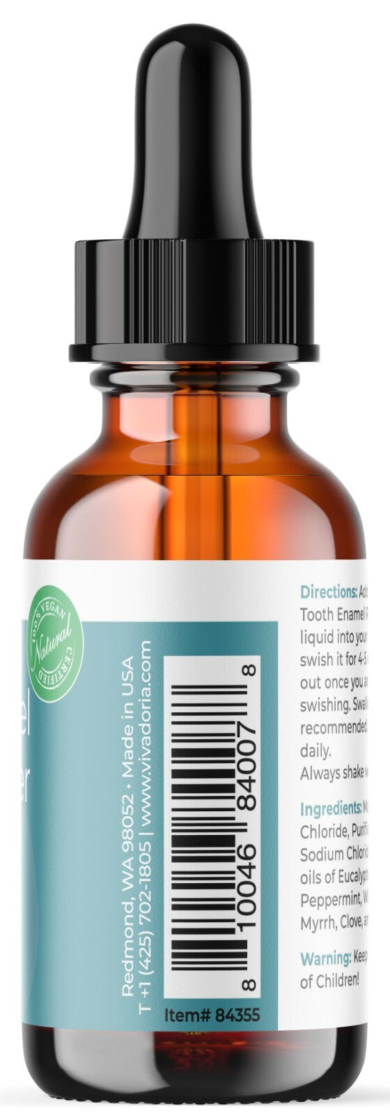 Tooth Enamel Remineralizer Liquid - Fortify & Protect Teeth, 1 fl oz