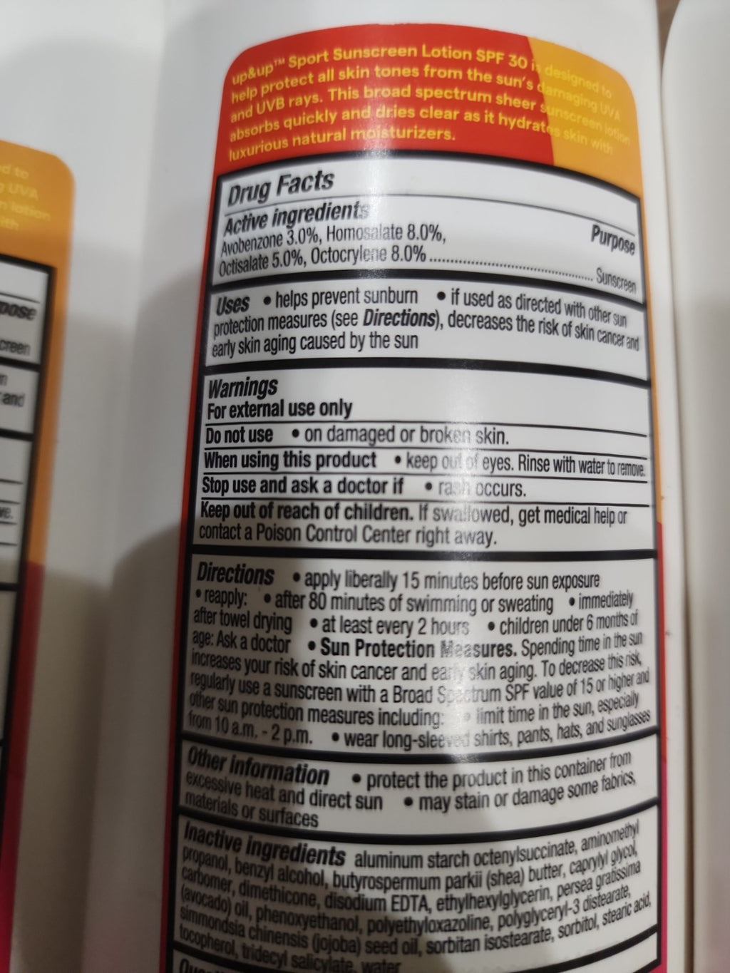 Sport Sunscreen Lotion SPF 30 - 16oz, Waterproof & Broad Spectrum