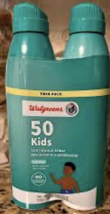 Kids SPF 50 Continuous Spray Sunscreen Twin Pack - Waterproof, Broad Spectrum