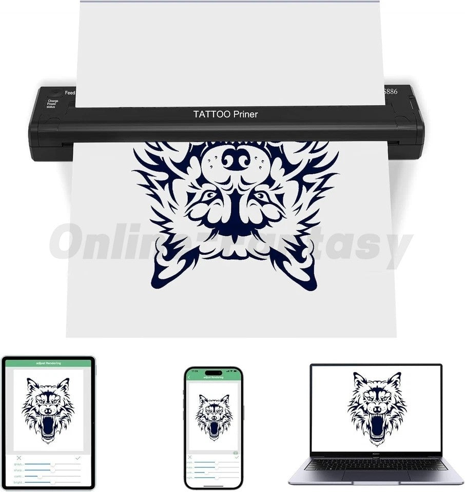 Mini Wireless Therm tattoo Transfer Printer - ATS886 Stencil Printer