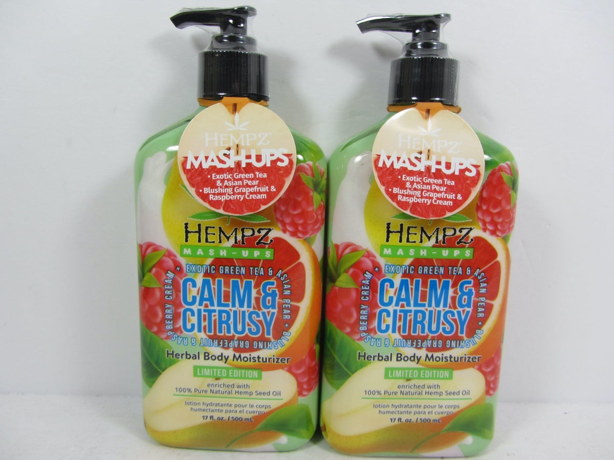 Hempz 2-Pack Calm & Citrusy Body Moisturizer Lotions - All Skin Types