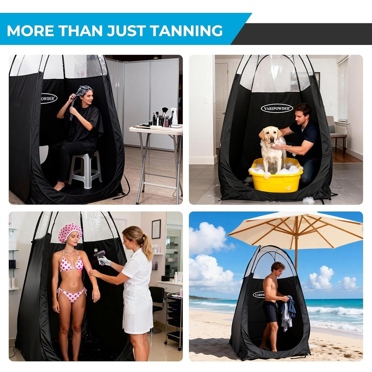 Large Portable Spray Tan Tent with Carry Case - Pop Up Tanning Booth