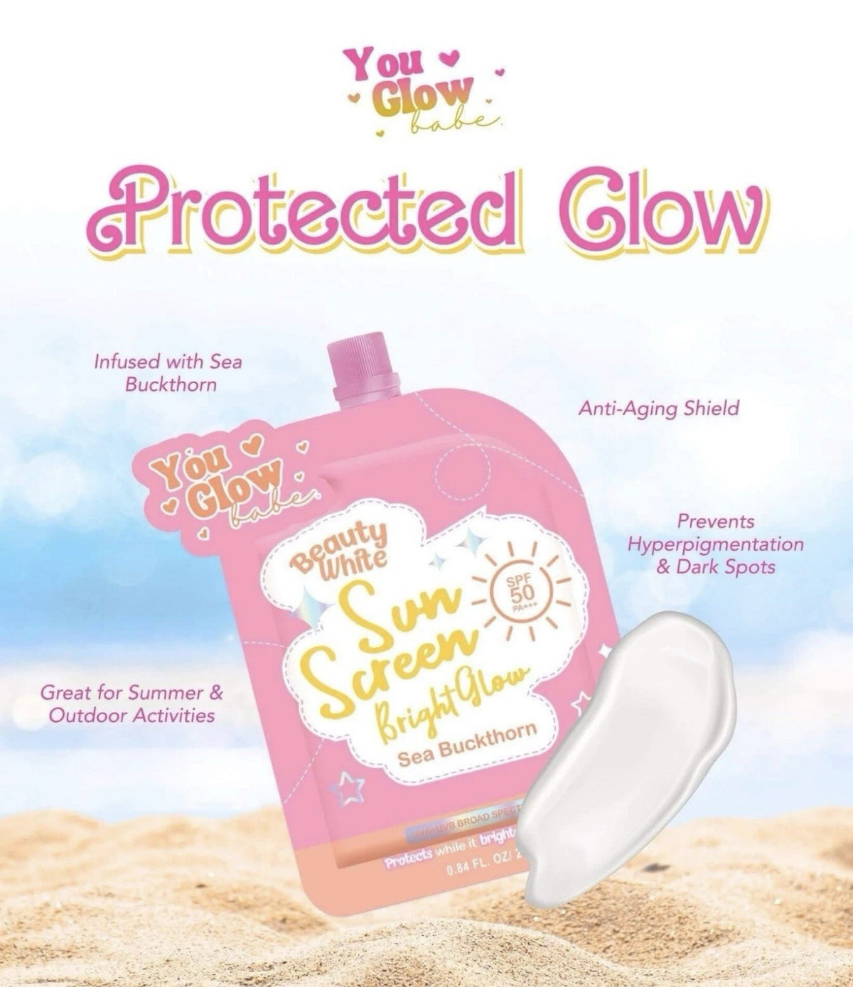Bright Glow Sunscreen SPF 50 PA+++ Twin Pack - Skin Protection for Face & Body