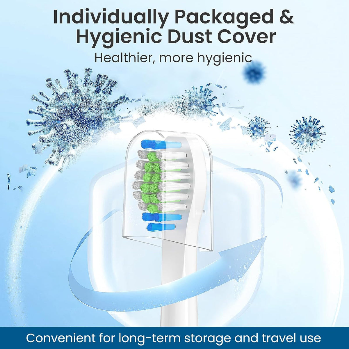 10 Pack Replacement Toothbrush Heads for Bitvae D2 Electric Toothbrush
