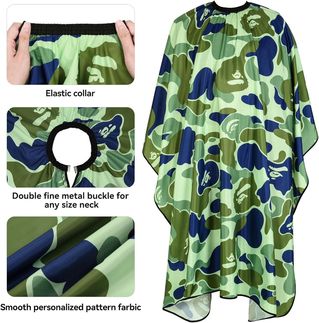 Professional Hair Cutting Cape with Adjustable Snap Closure - Waterproof & Reusable