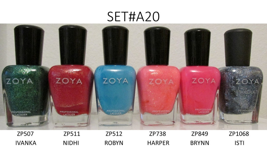 Professional Nail Polish Set Zoya A20 Varieties for Salon & Personal Use