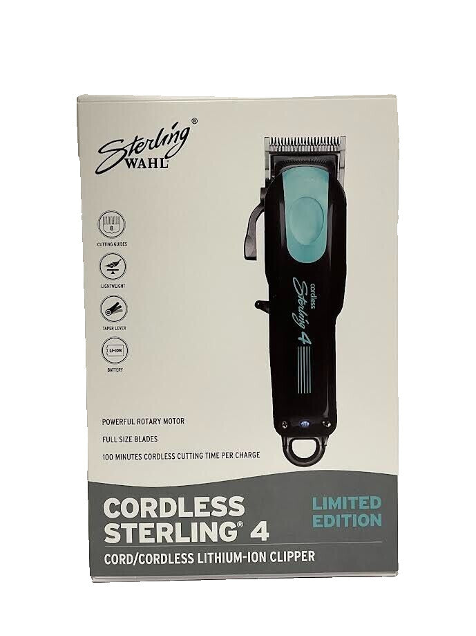 Wahl Sterling 4 Cordless & Corded Lithium-Ion Hair Clipper with 8 Guides