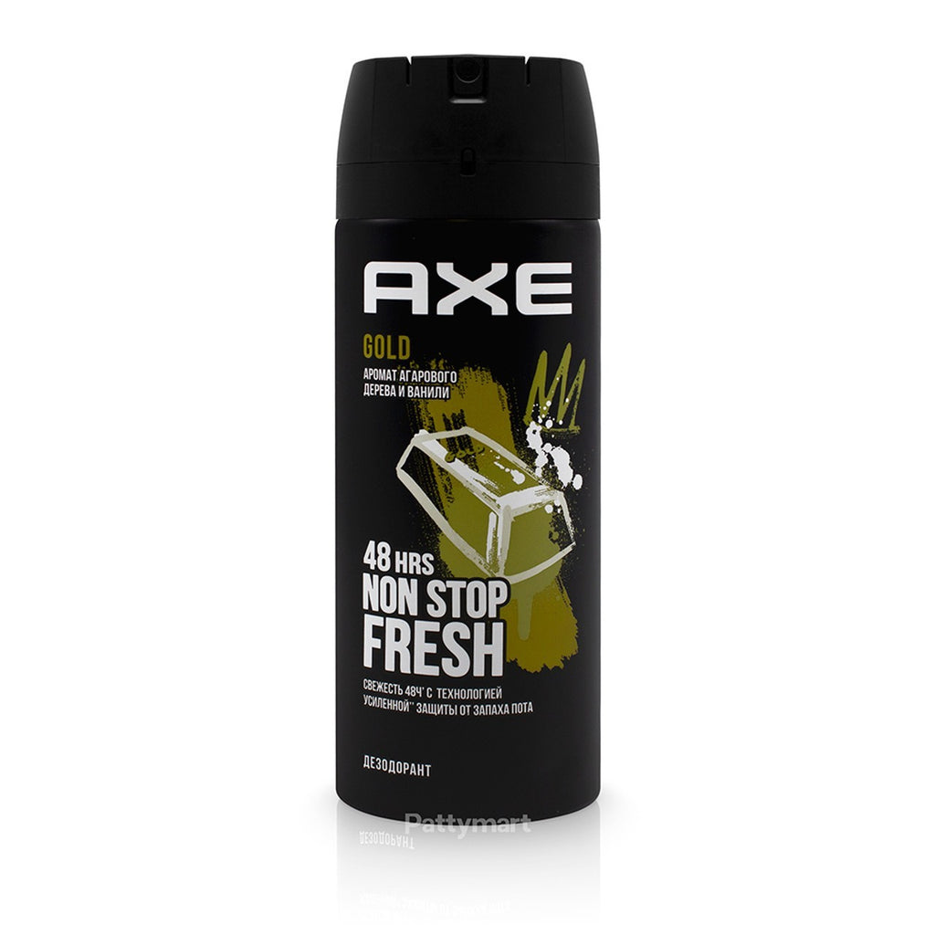 Men's Deodorant Body Spray - Axe Gold Oud Wood & Vanilla, 150ml