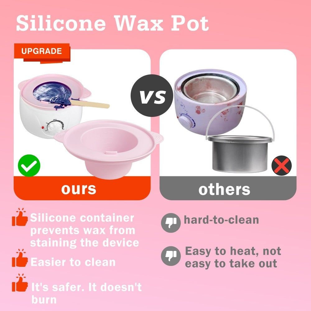 Professional Waxing Kit with Heater, 400G Hard Wax Beans & Accessories