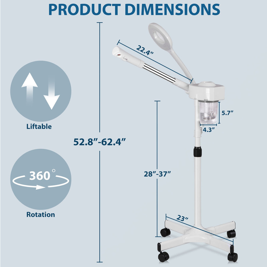 Facial Steamer with Magnifying LED Light and Deep Cleansing Technology