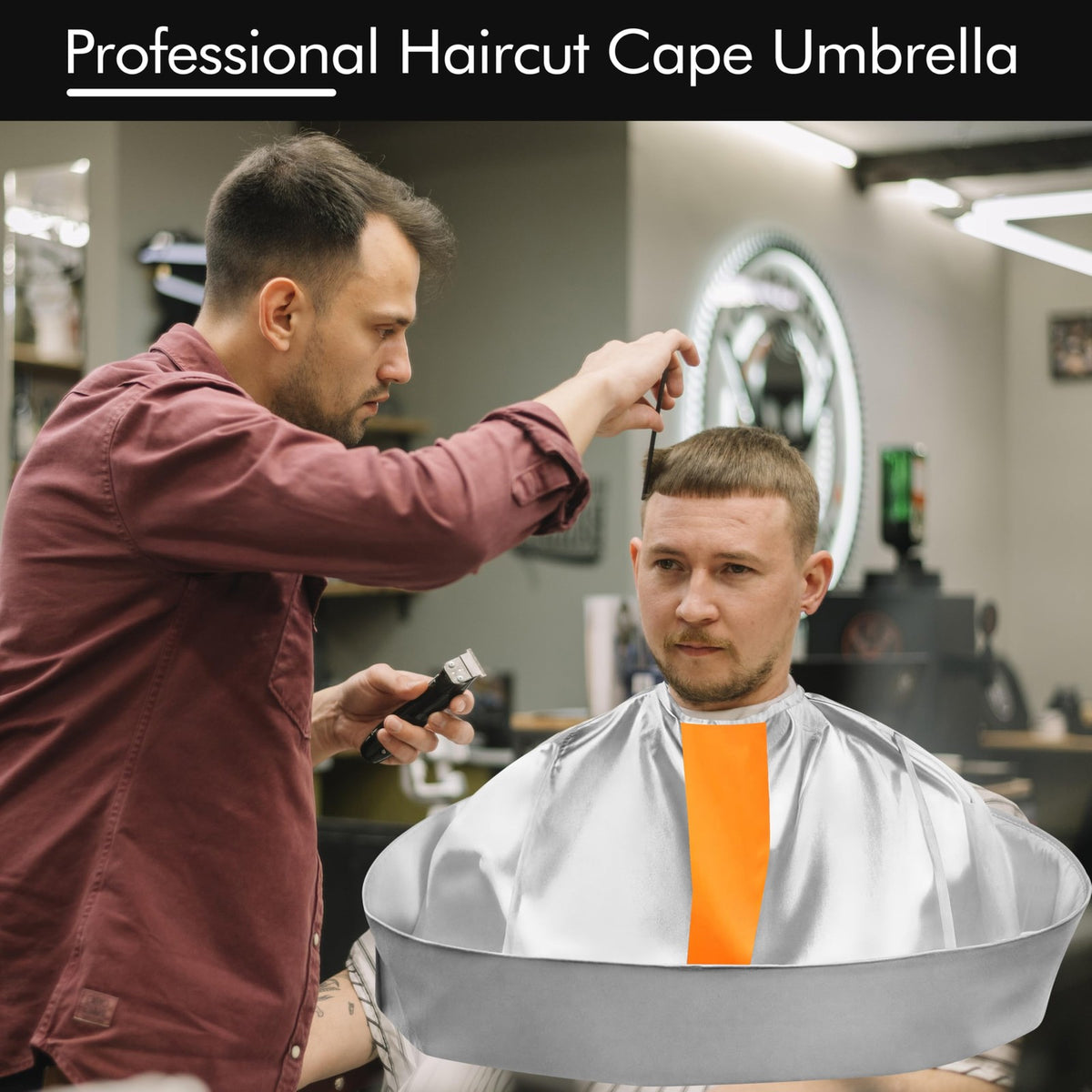 Professional Hair Cutting Cape for Men Salon Barber & Home Use