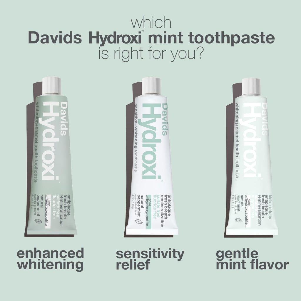 Hydroxyapatite Fluoride-Free Nano Toothpaste for Sensitive Teeth - Remineralizes & Whitens