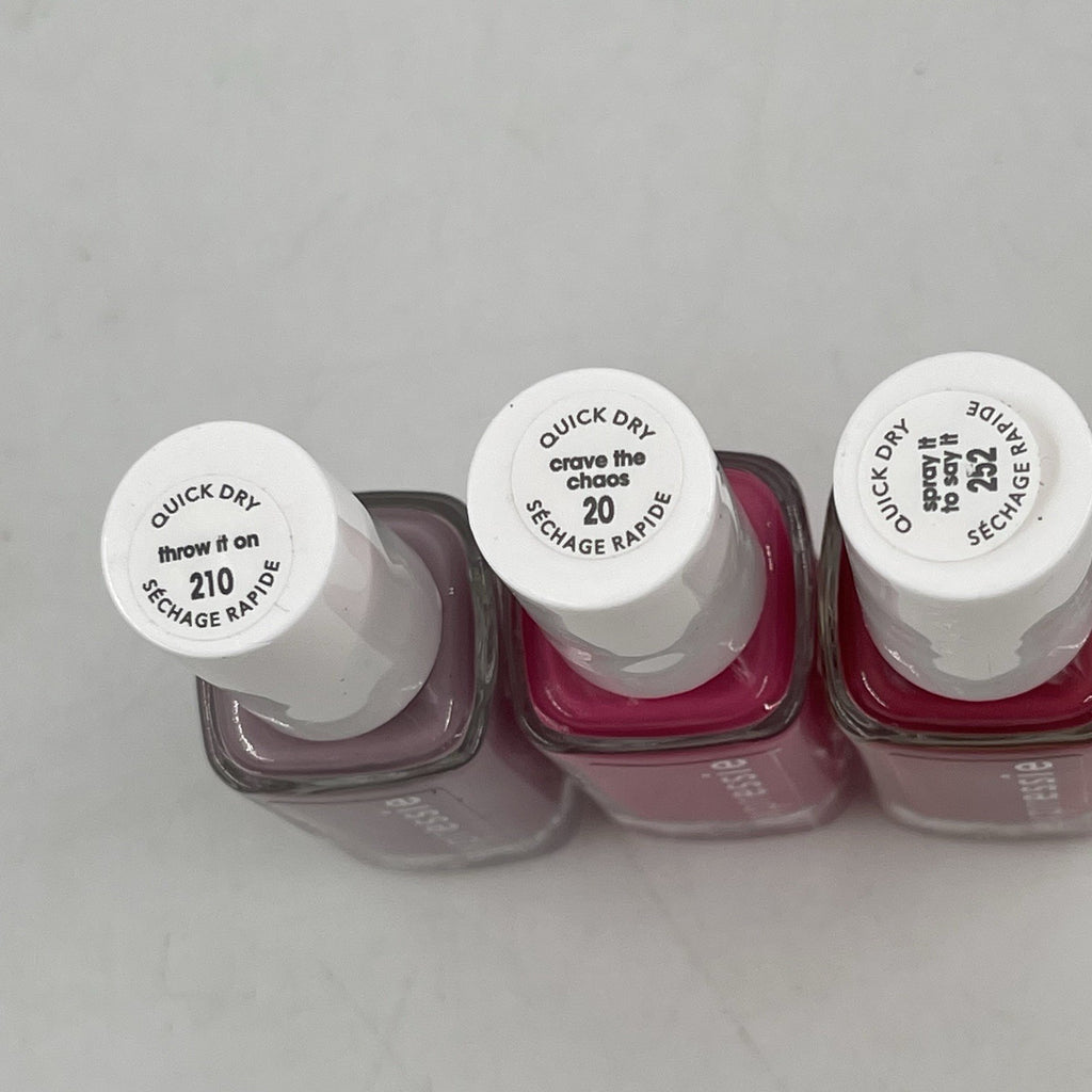 Quick Dry Nail Polish Set - 3 Assorted Lacquers for Nail Art & Manicure