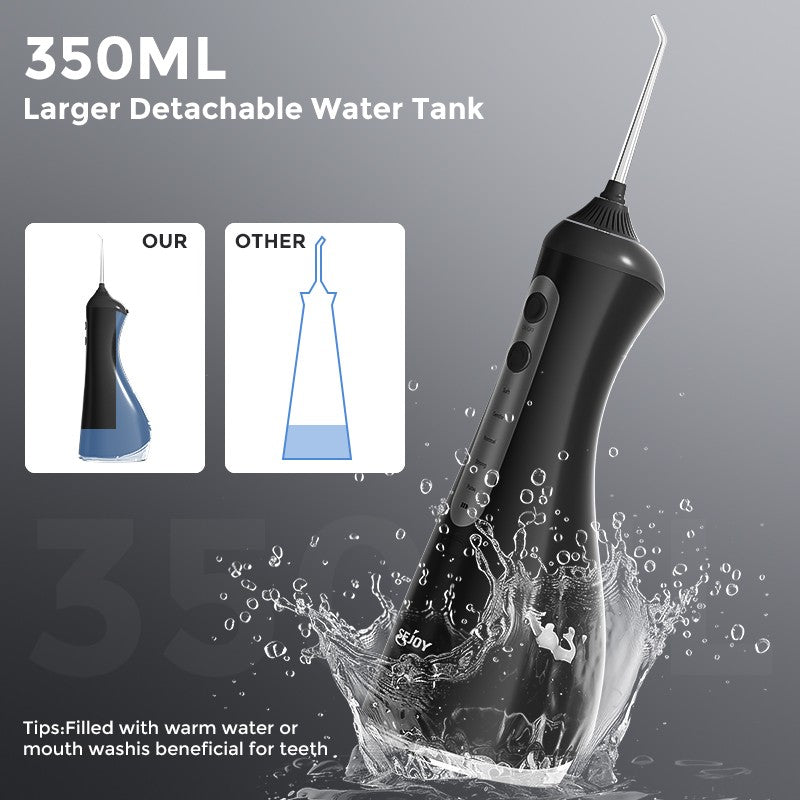 Cordless Water Flosser with 5 Modes and 6 Jet Tips - Oral Irrigator for Teeth Care