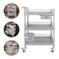 3-Tier Beauty Salon Cart with 4 Wheels and Large Storage Capacity