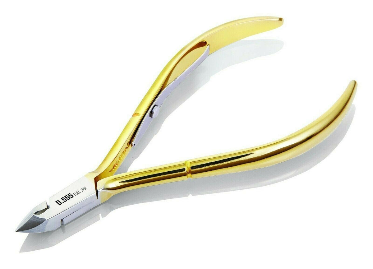 Hard Steel Cuticle Nipper D555 Full Jaw Pack of 2 for Nail Care
