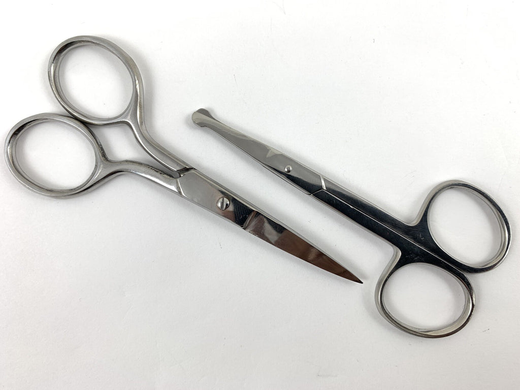 Men's Beard & Nose Hair Grooming Travel Set with Scissors Comb & Bag