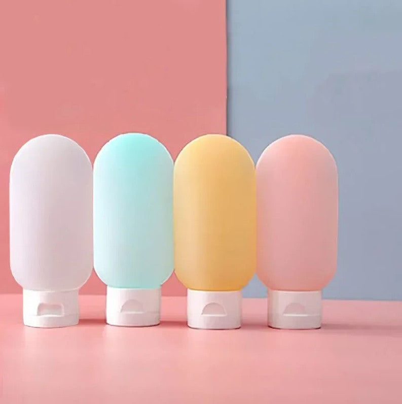 4-Pack 60ml Refillable Travel Bottles Set for Toiletries & Liquids