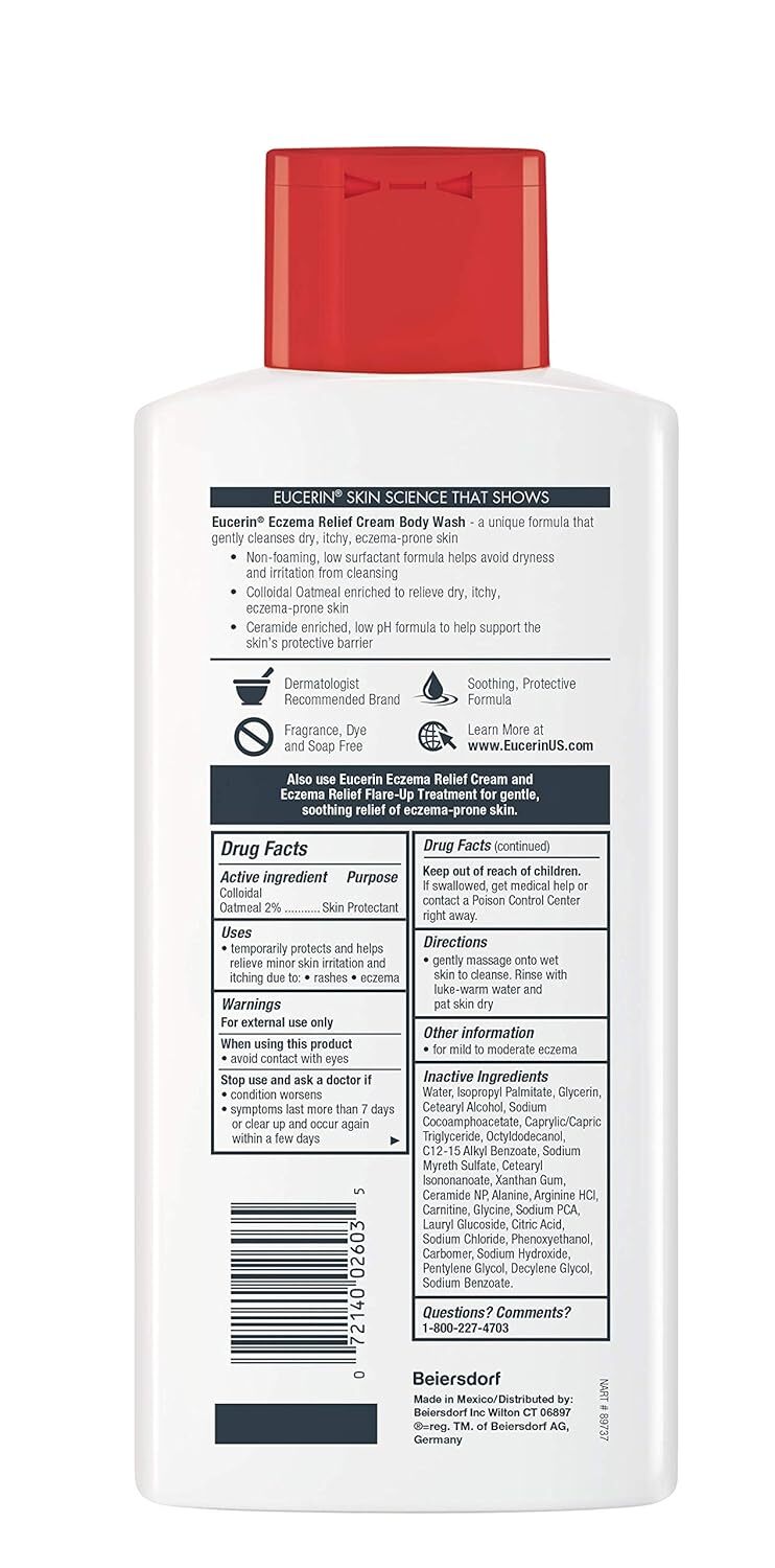 Eczema Relief Body Wash with Colloidal Oatmeal & Ceramides - Sensitive Skin Care