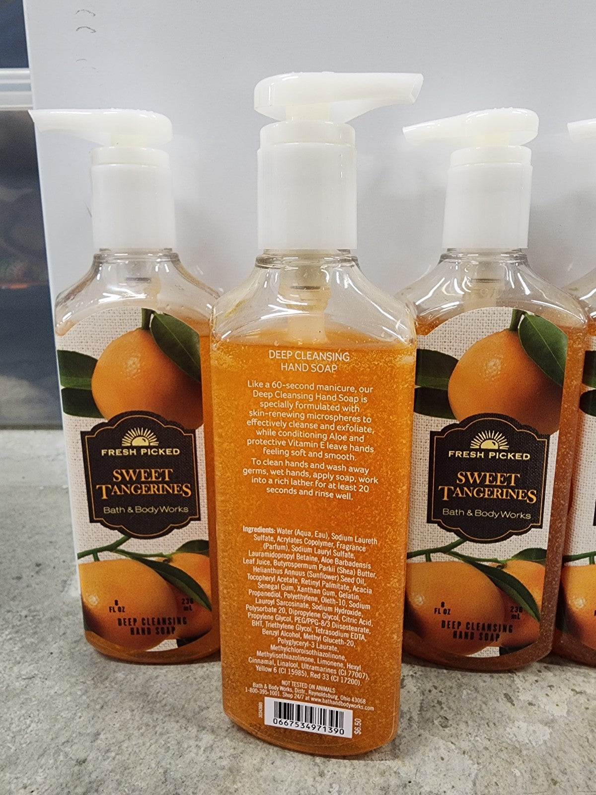 Bath & Body Works Sweet Tangerines Liquid Hand Soap Pack - 8 oz x4