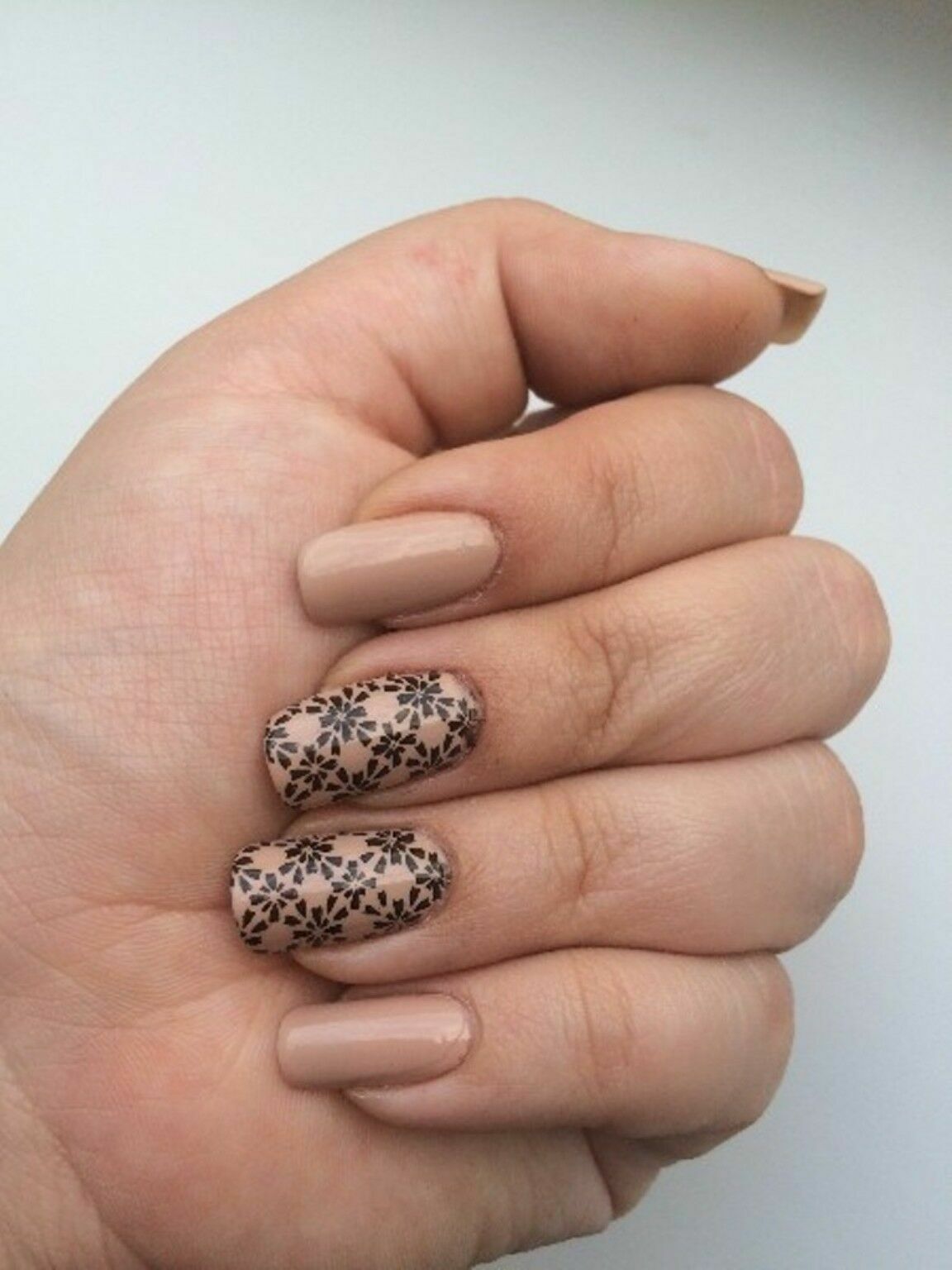 Nail Art Stamp Template with Holder for Manicure Design BP-09