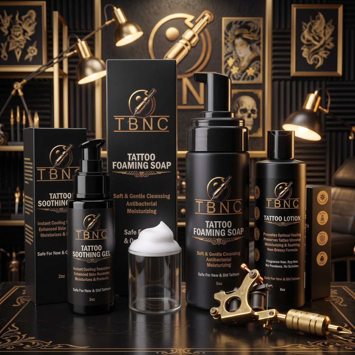 Tattoo Aftercare Bundle - Soothing Foaming Soap, Gel & Lotion