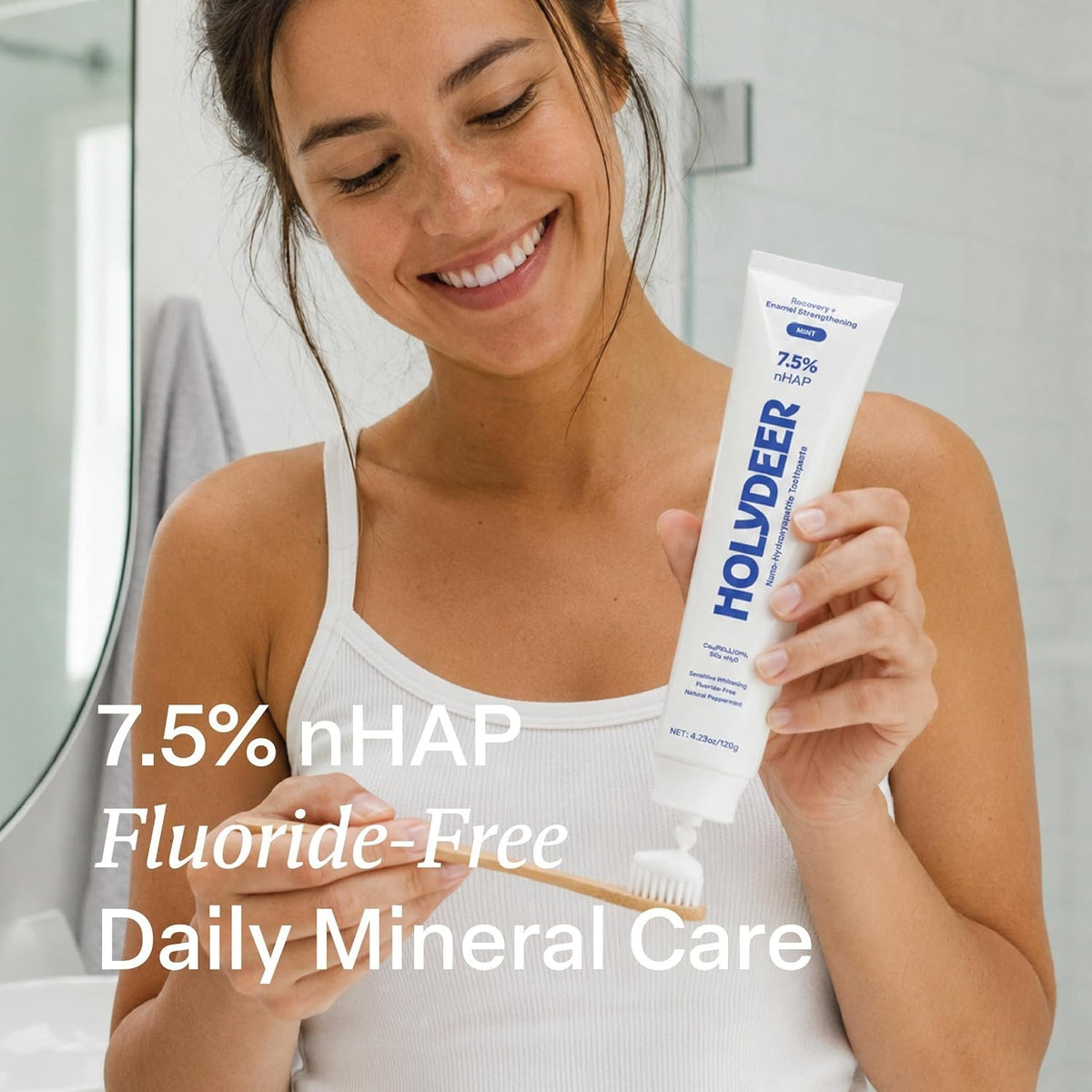 Nano-Hydroxyapatite Toothpaste Mint 7.5% Fluoride-Free Sensitive Whitening