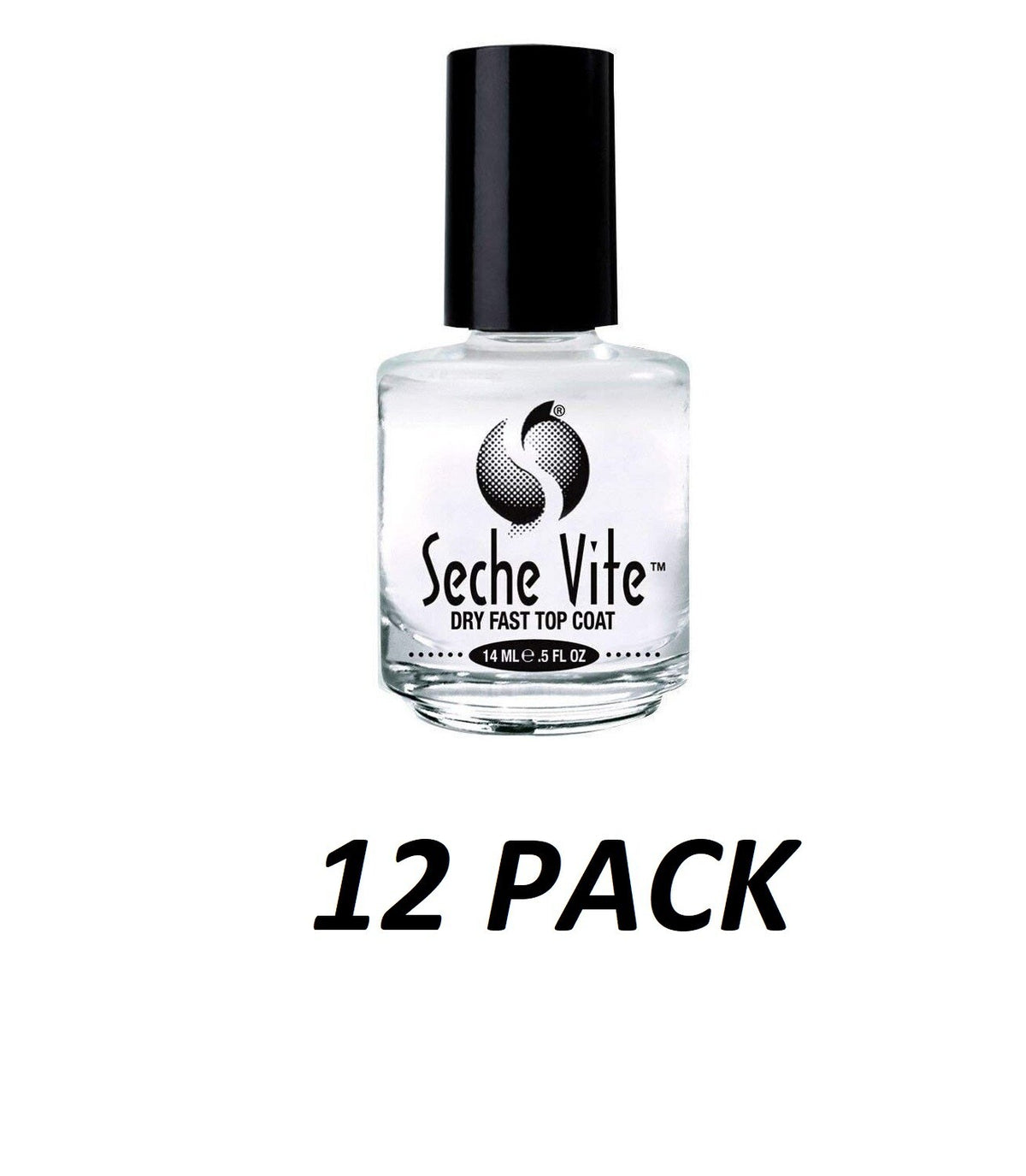 Seche Vite Top Coat Nail Polish 0.5 oz - Pack of 12