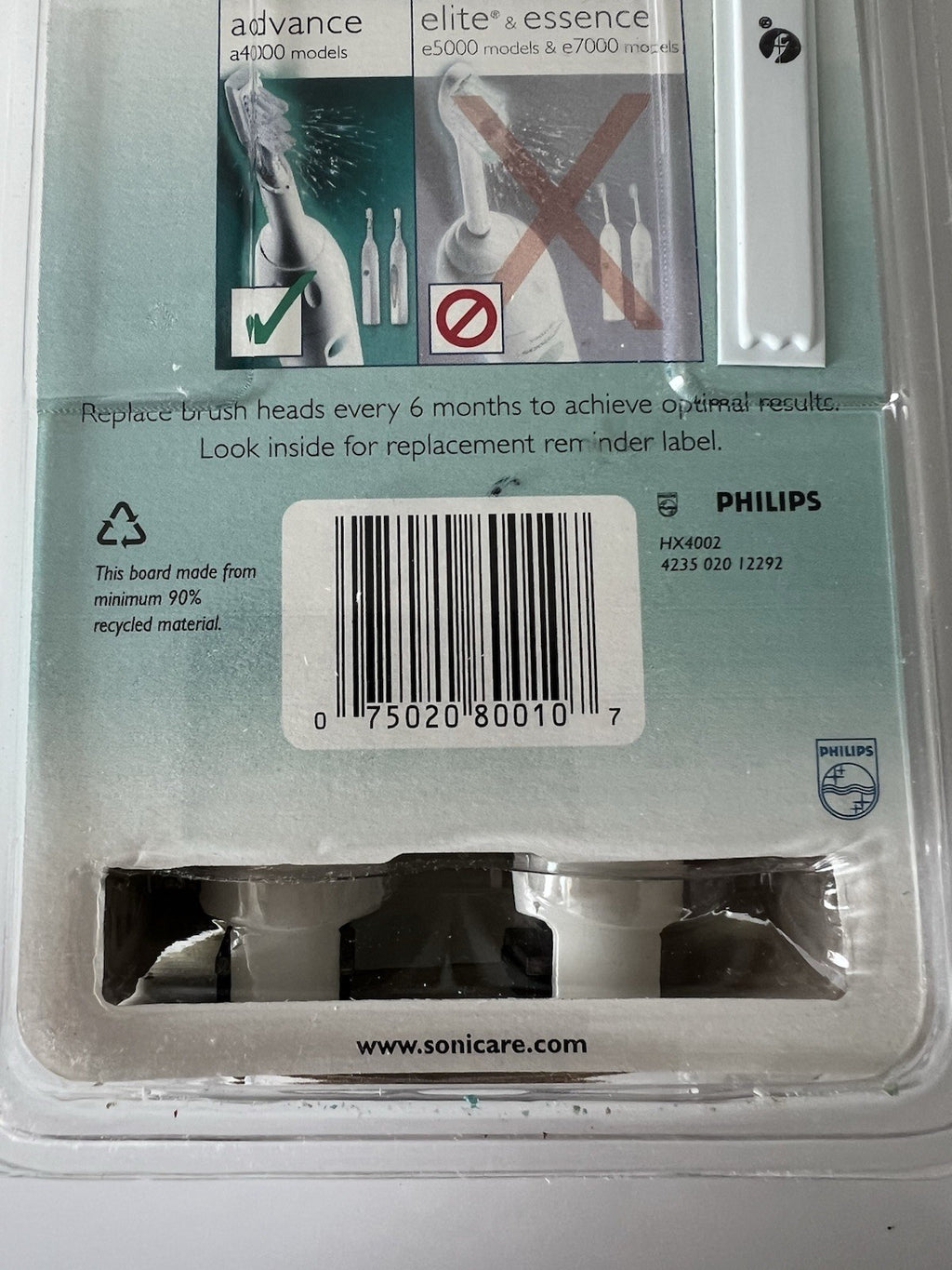 Philips Sonicare A Series Replacement Brush Heads Pack of 2 – Standard Compatibility