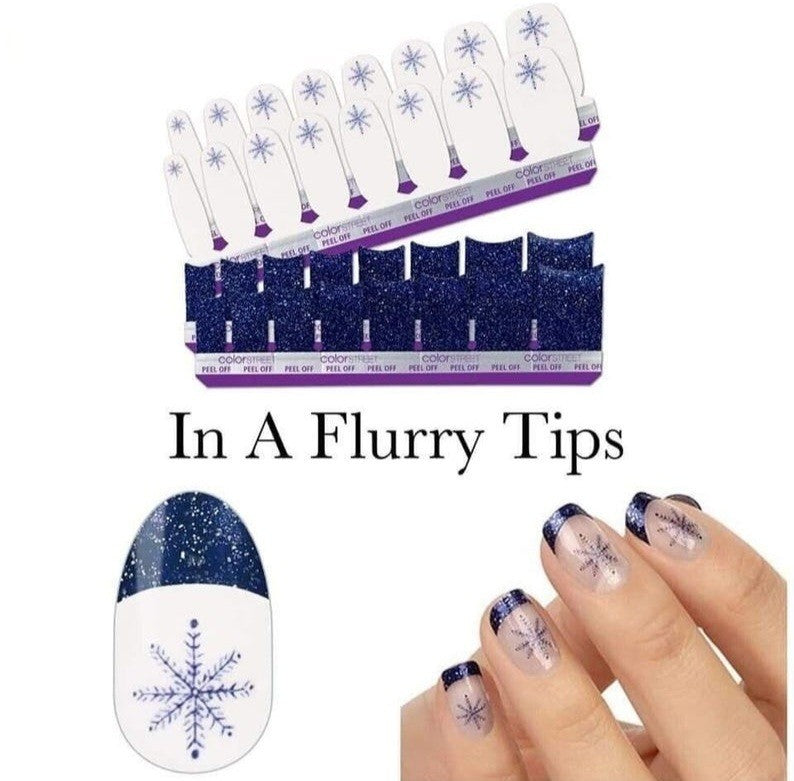 Color Street In A Flurry Nail Polish Strips - Retired French Manicure Set