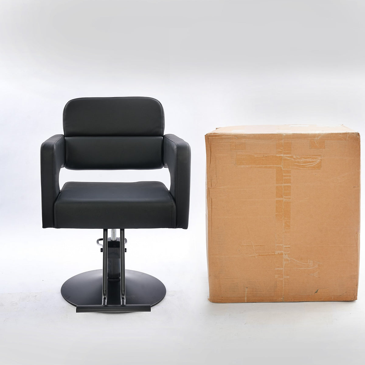 Hydraulic Salon & Barber Chair with 360° Adjustable Seat and Backrest