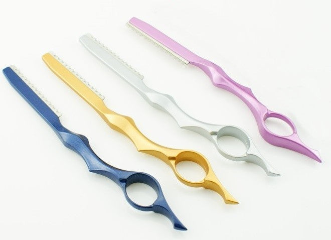4 Pack Hair Thinning Razors for Texturizing & Styling - Random Colors