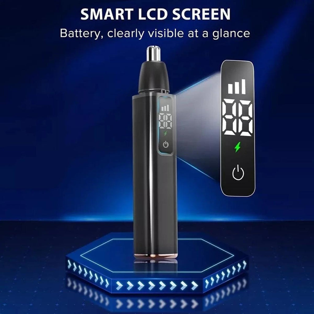 Men's Nose and Ear Hair Trimmer - Rechargeable Waterproof Grooming Device