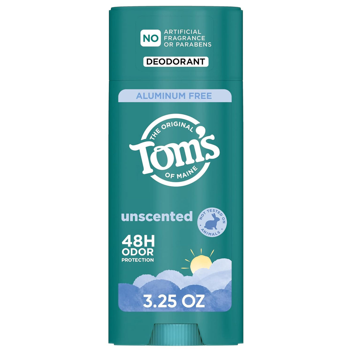 Unscented Natural Deodorant for Men & Women - Aluminum Free 3.25 oz