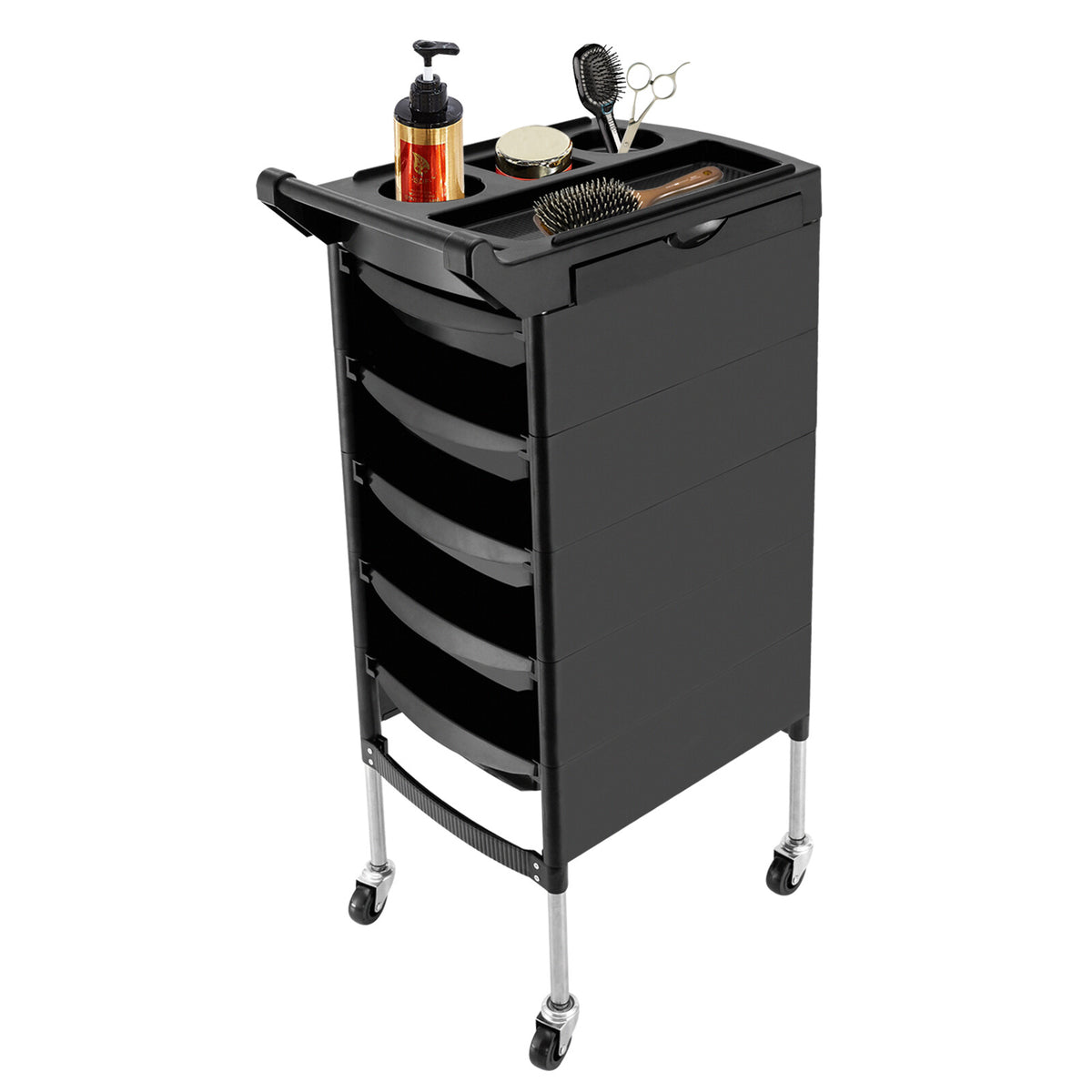 5-Drawer Mobile Salon Trolley Cart for Hair & Beauty Stylist Stations