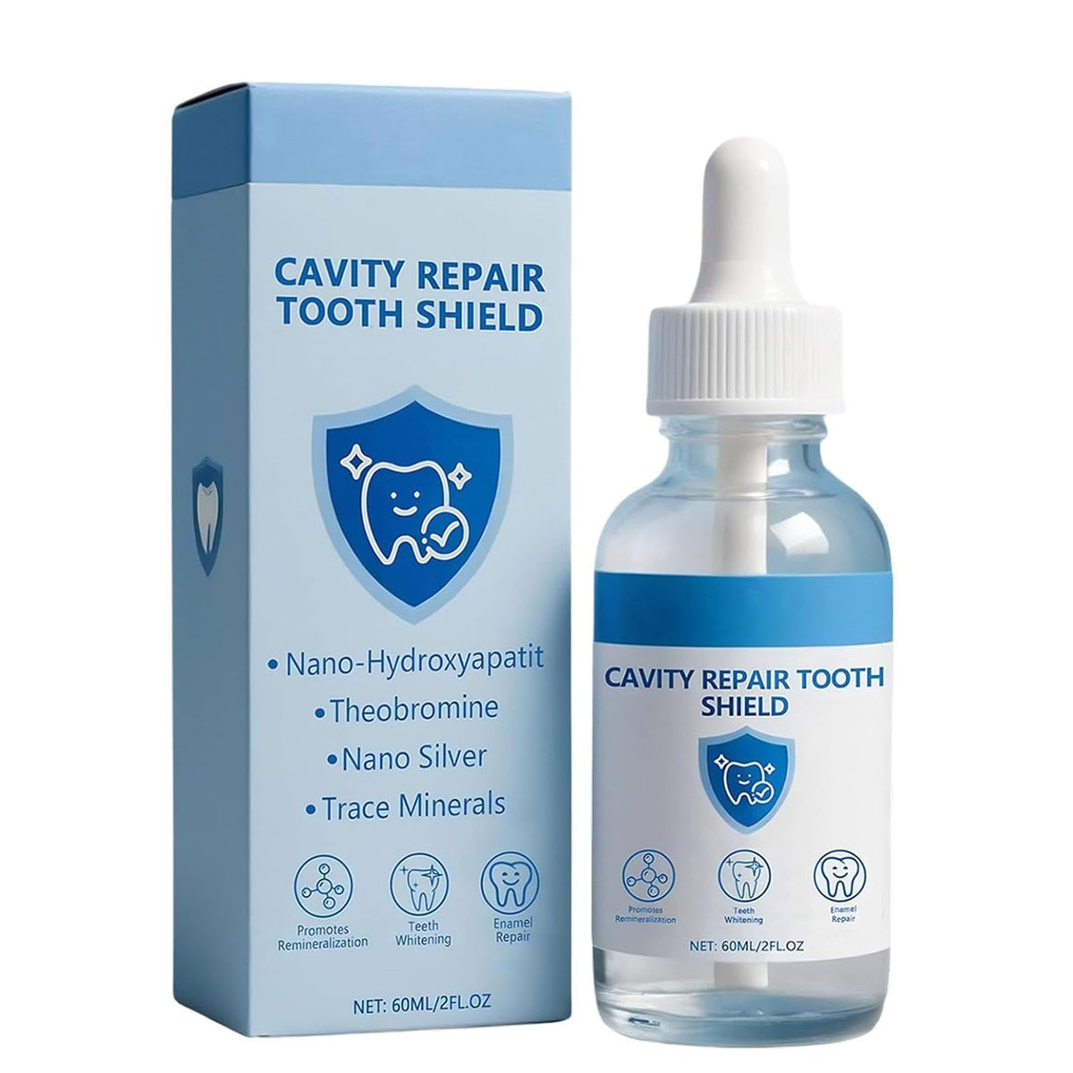 Liquid Nano Hydroxyapatite Tooth Repair Serum for Enamel Remineralization - 1/2 or 2 Pieces