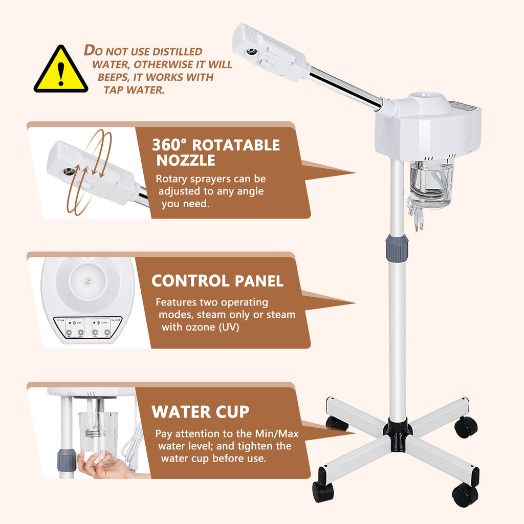 Professional Facial Steamer for Skin Care Spa Salon UV Ozone Treatment