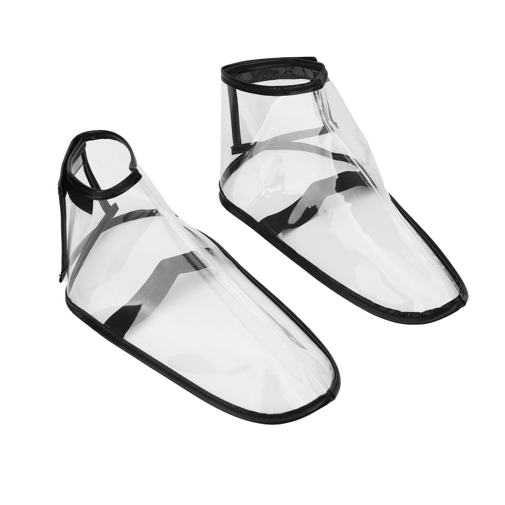 Reusable Folding Hairdresser Shoe Covers - Transparent Waterproof Salon Footwear Protection