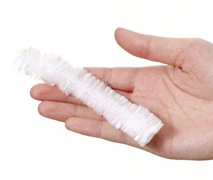 Disposable Plastic Shower Caps for Hair Dye & Salon Use - Waterproof, 100 Pack