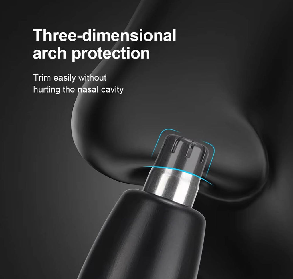 USB Rechargeable Waterproof Ear and Nose Hair Trimmer with LED Display