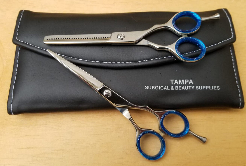 5.5 Inch Professional Hair Cutting Scissors and Thinning Shear Set - Japanese Steel