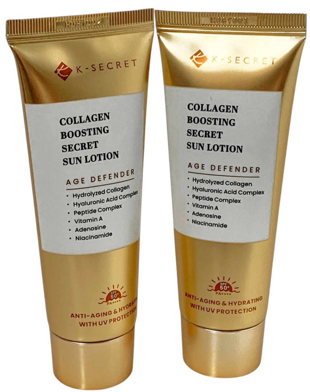 Collagen Boosting Sun Lotion SPF 50+ Set of 2 - Anti-Aging Sunscreen for Youthful Skin