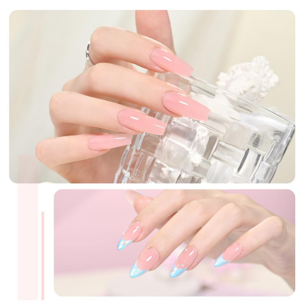 Poly Gel Nail Extension Kit 60g Clear Pink Builder Gel for Manicure